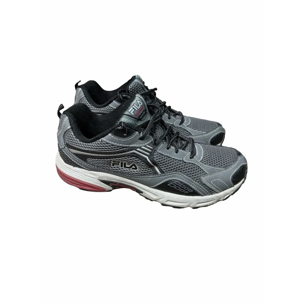 FILA Windshift 15 Men's Running Shoes Size 12 Gray Black Red Tennis Sneakers